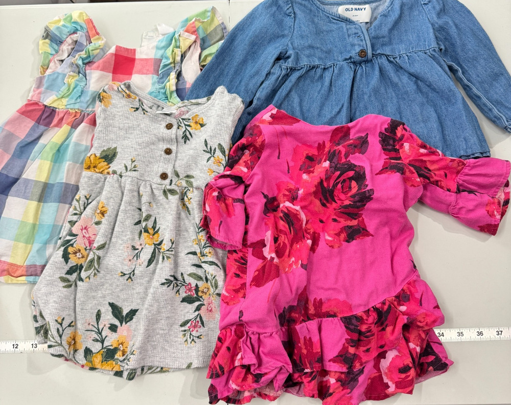 Baby Gap & Old Navy Lot of Girls Dresses Top Sz 18-24 Months Floral Boho